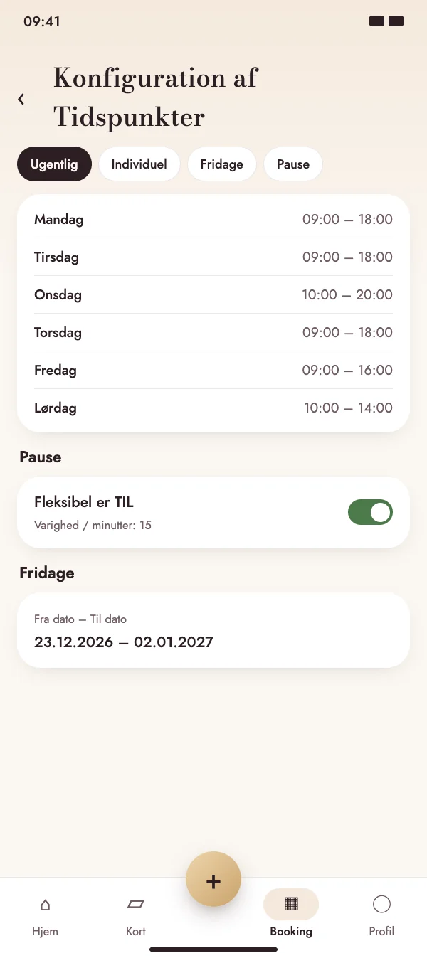 Tidsrum, der passer til din uge