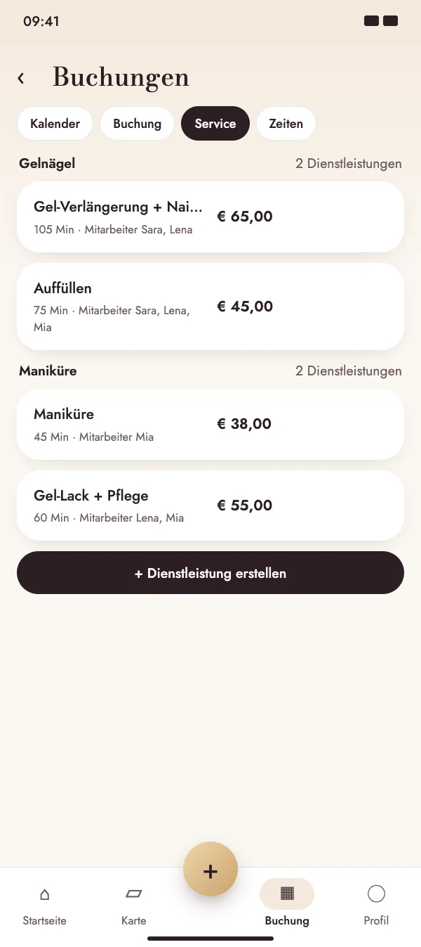 Leistungen mit klaren Preisen