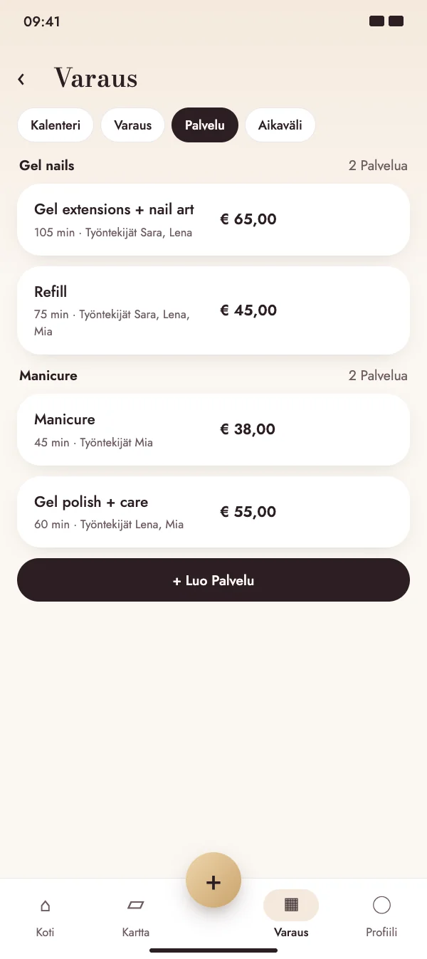 Palvelut selkein hinnoin