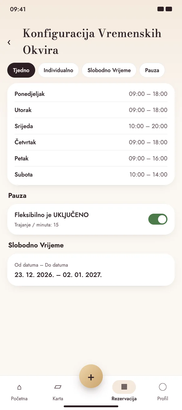 Termini koji odgovaraju tvom tjednu
