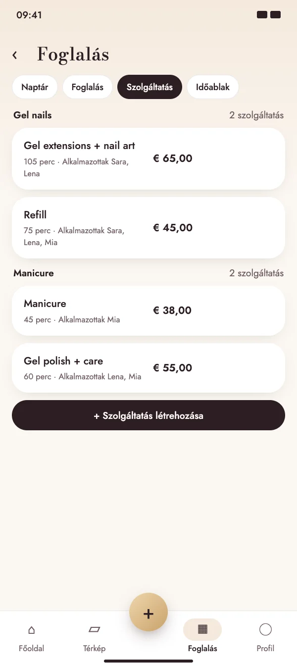 Szolgáltatások egyértelmű árakkal