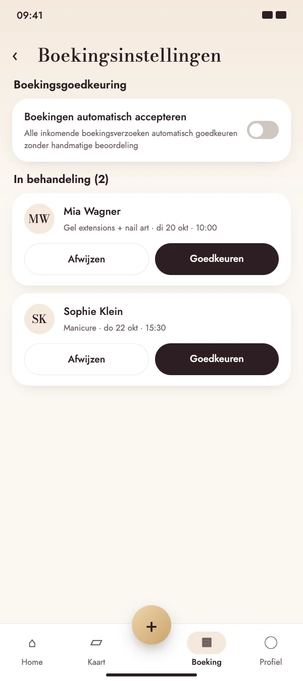 Aanvragen goedkeuren – of automatisch bevestigen