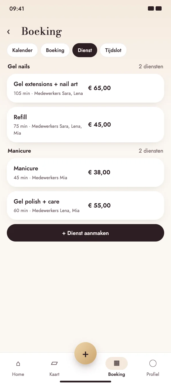 Diensten met duidelijke prijzen