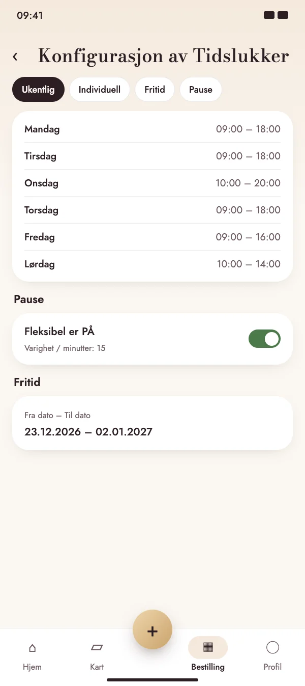 Tidsrom som passer uka di