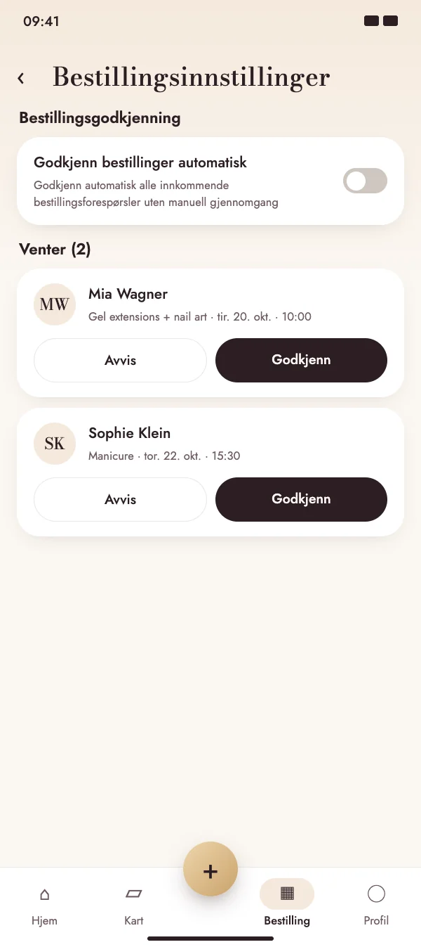 Godkjenn forespørsler – eller bekreft automatisk