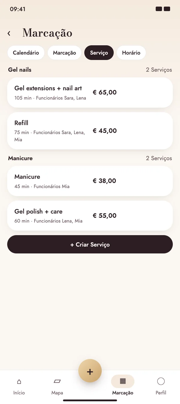 Serviços com preços claros