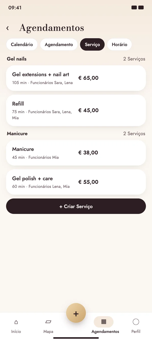 Serviços com preços claros