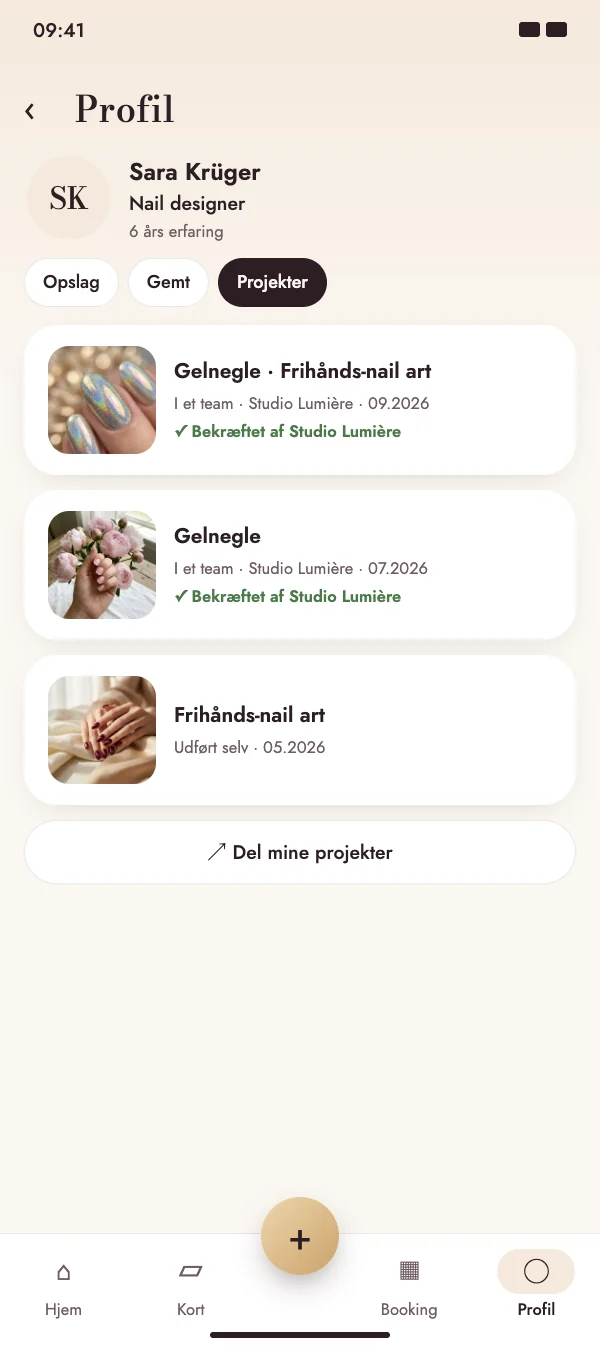 Et opslag bliver til et projekt