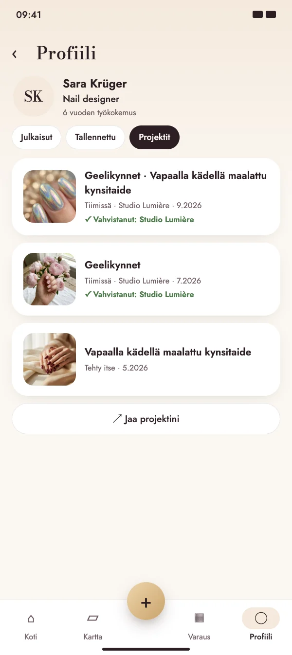Julkaisusta tulee projekti