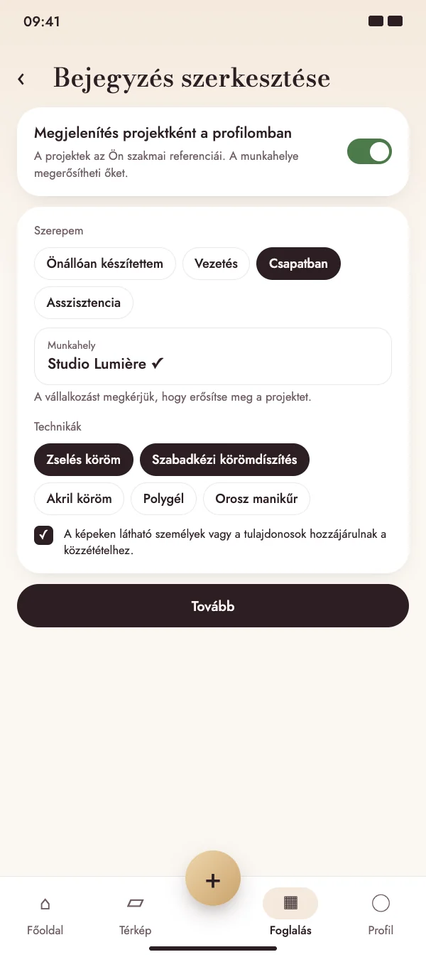 Egy bejegyzésből projekt lesz
