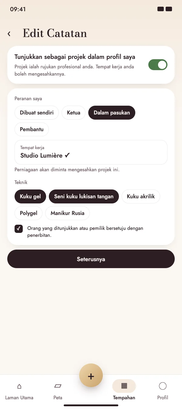 Siaran menjadi projek