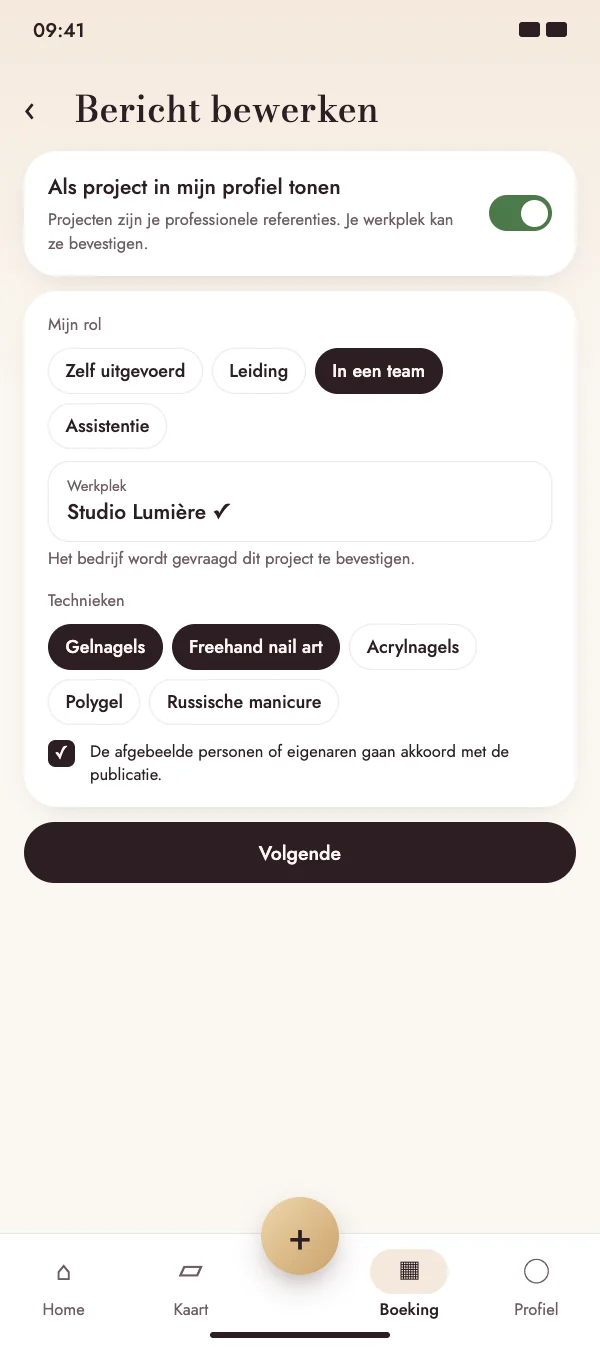Van bericht naar project