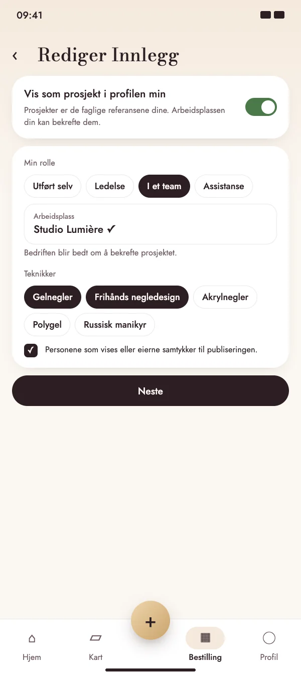 Et innlegg blir et prosjekt