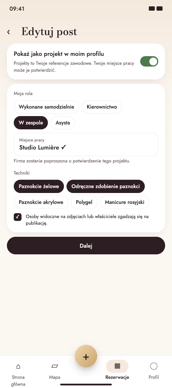 Post staje się projektem