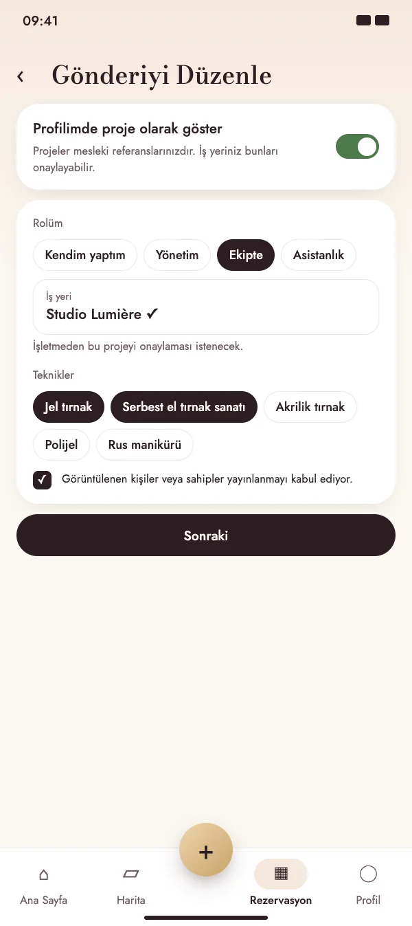 Bir gönderi projeye dönüşür