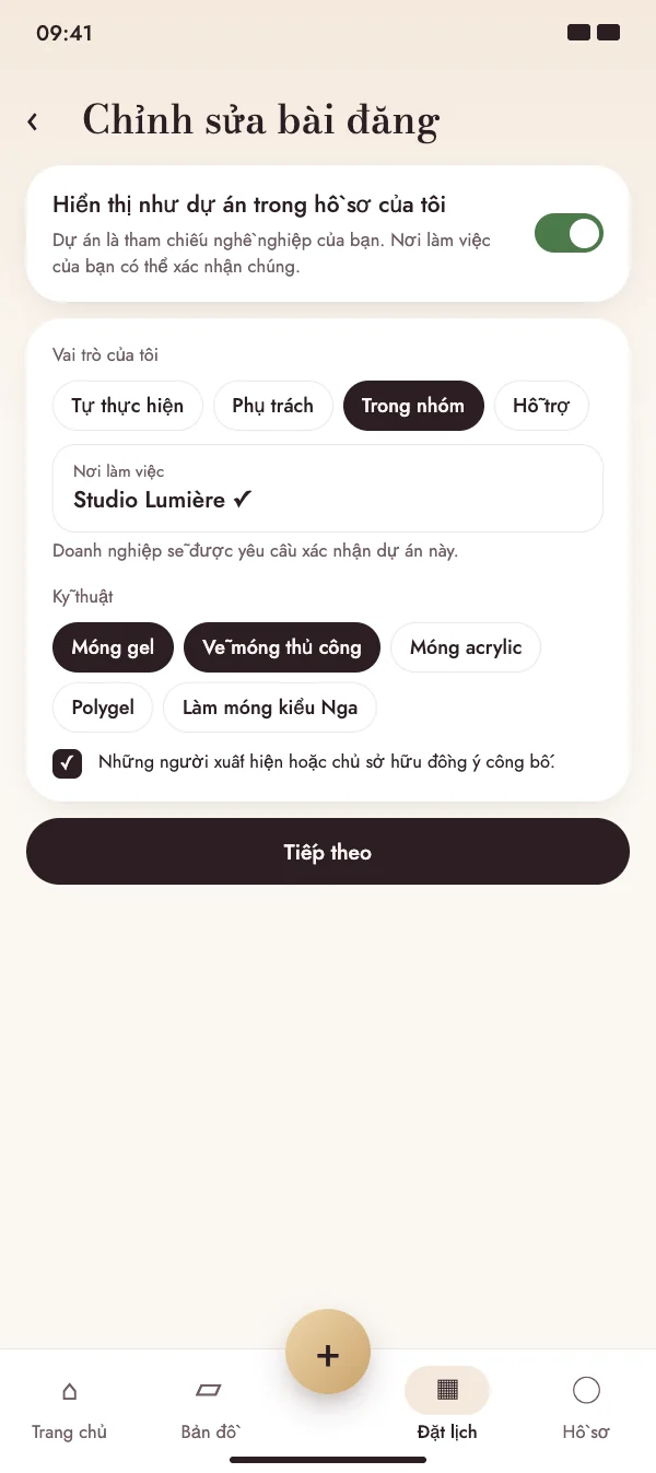 Bài đăng trở thành dự án