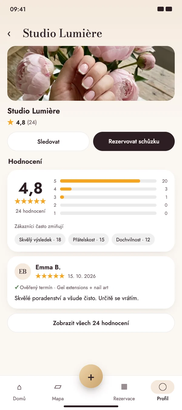 Po termínu se NailMe zeptá, jak to šlo