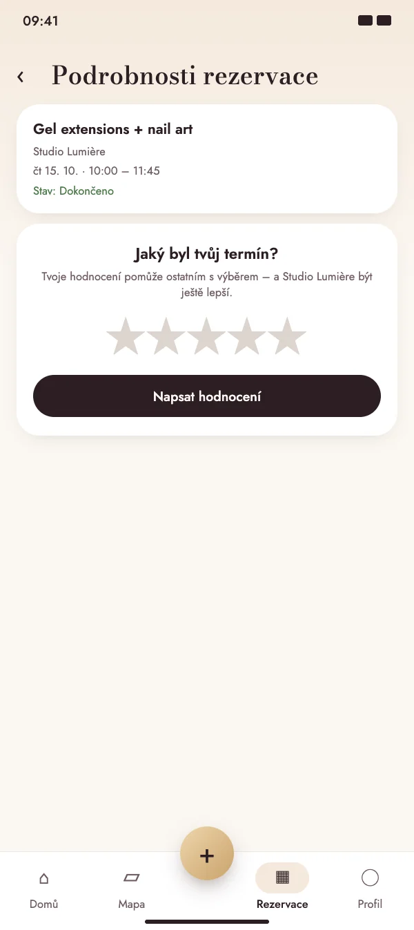 Po termínu se NailMe zeptá, jak to šlo