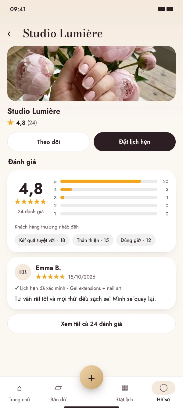Sau buổi hẹn, NailMe hỏi bạn thấy thế nào