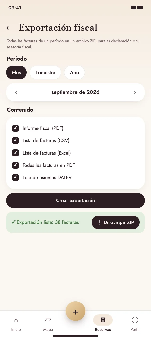 Elige periodo y contenido