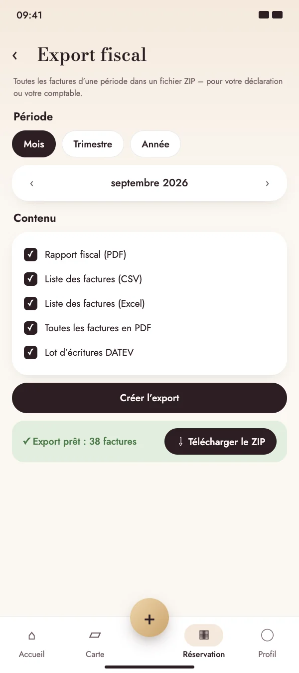 Choisir la période et le contenu