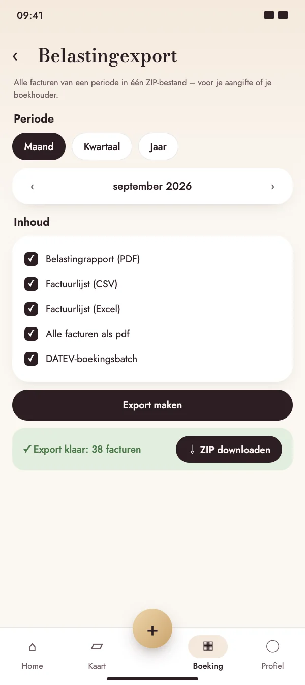 Periode en inhoud kiezen