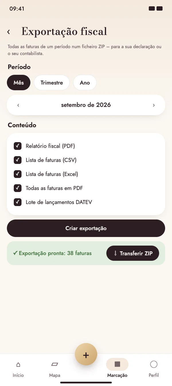 Escolher período e conteúdo