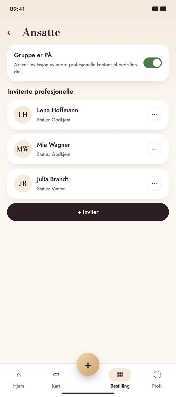 Samle teamet ditt i én gruppe
