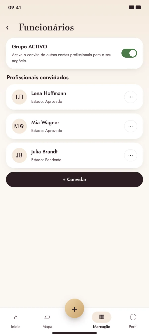 Reúna a sua equipa num grupo