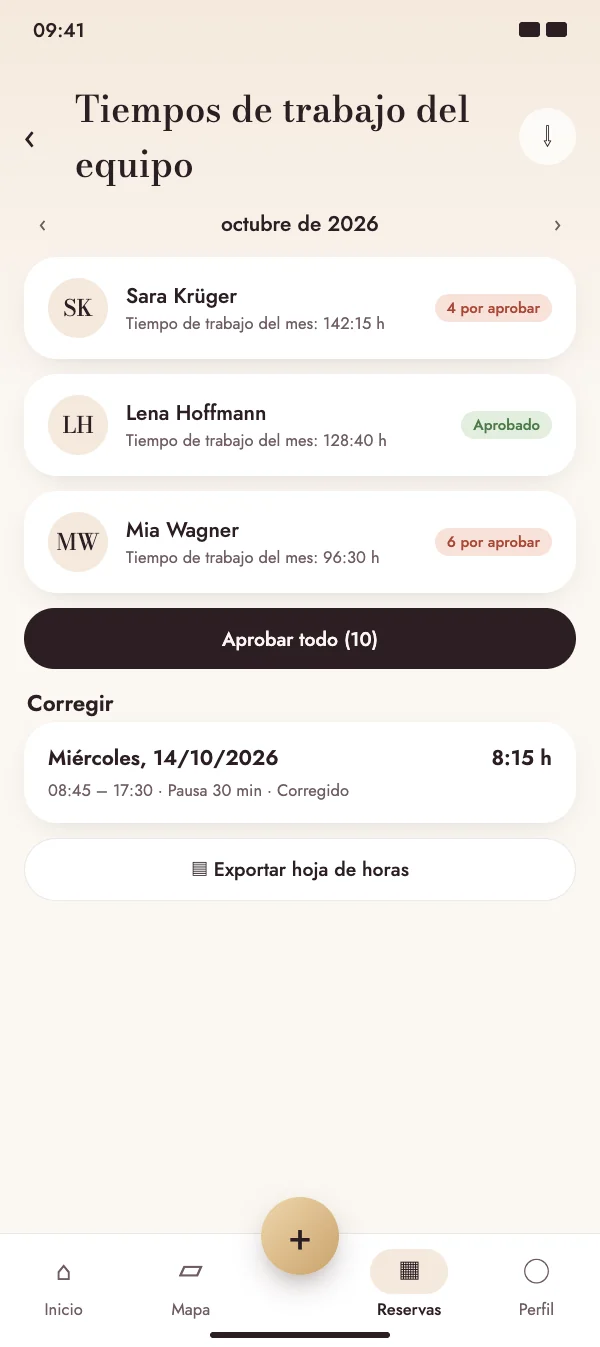 Aprobar a todo el equipo de una vez