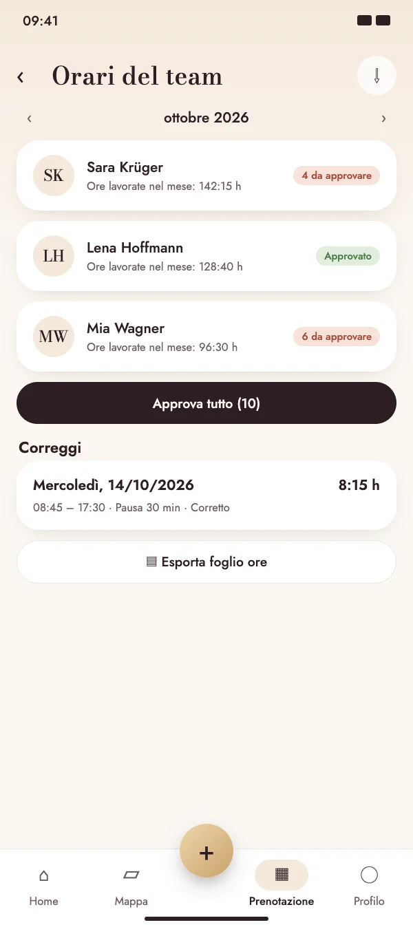 Approvare tutto il team in una volta