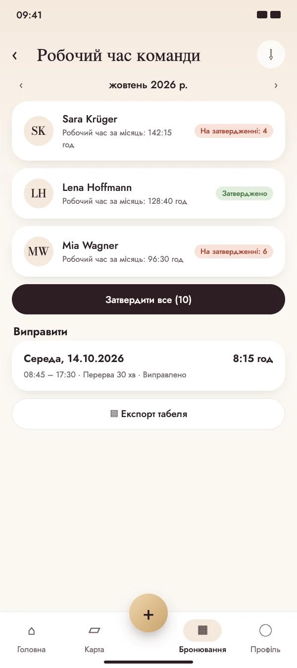 Затвердьте всю команду одразу
