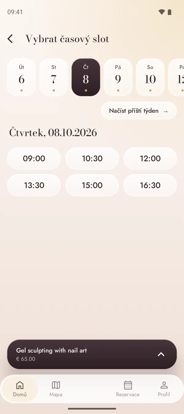 Výběr volného termínu