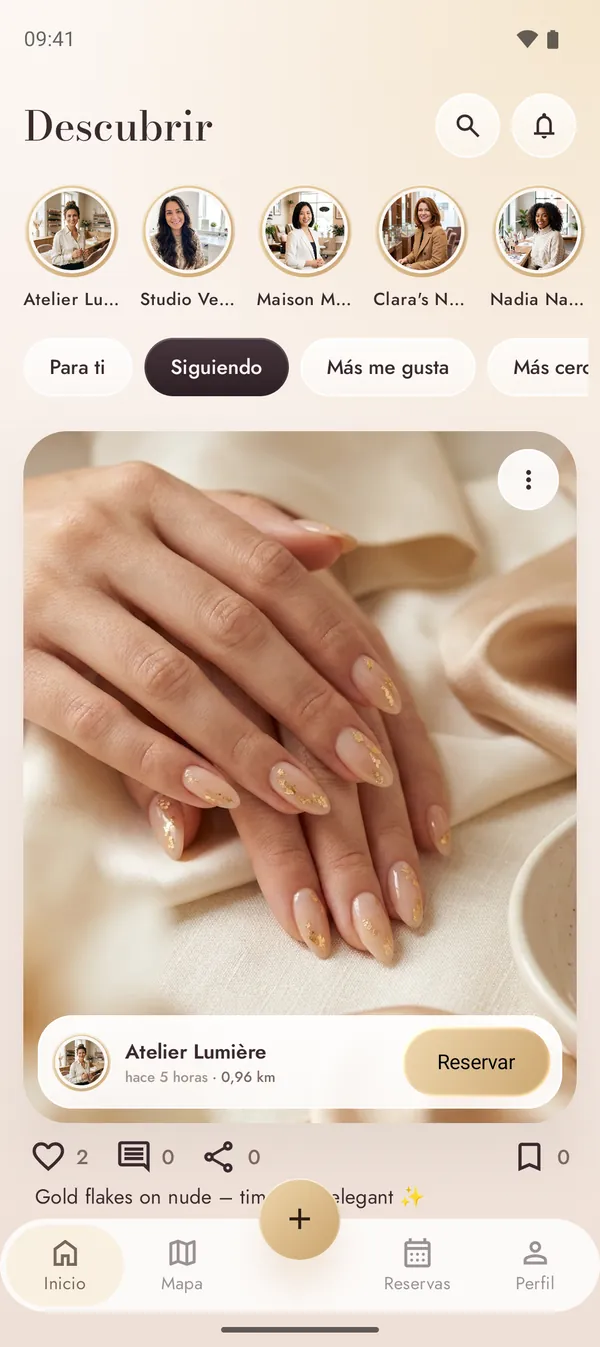 Feed de NailMe con nail art de estudios cercanos