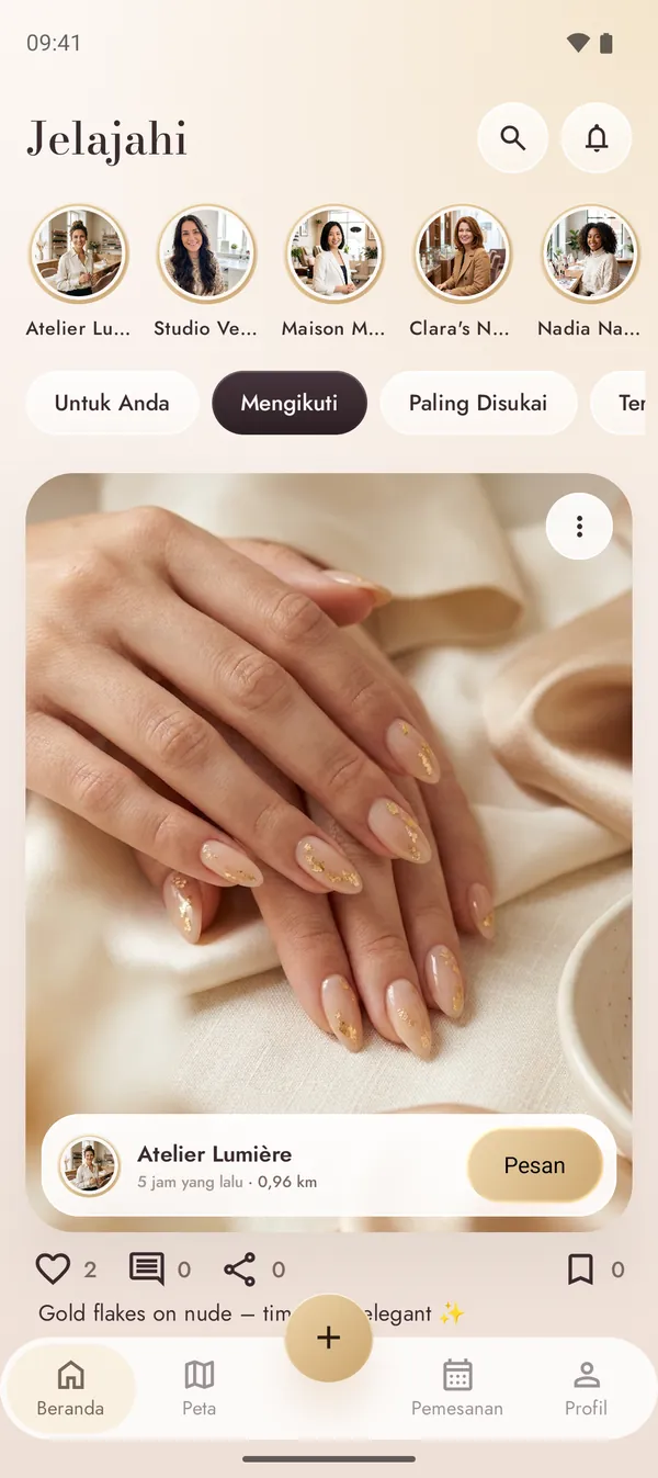 Feed NailMe dengan nail art dari studio terdekat