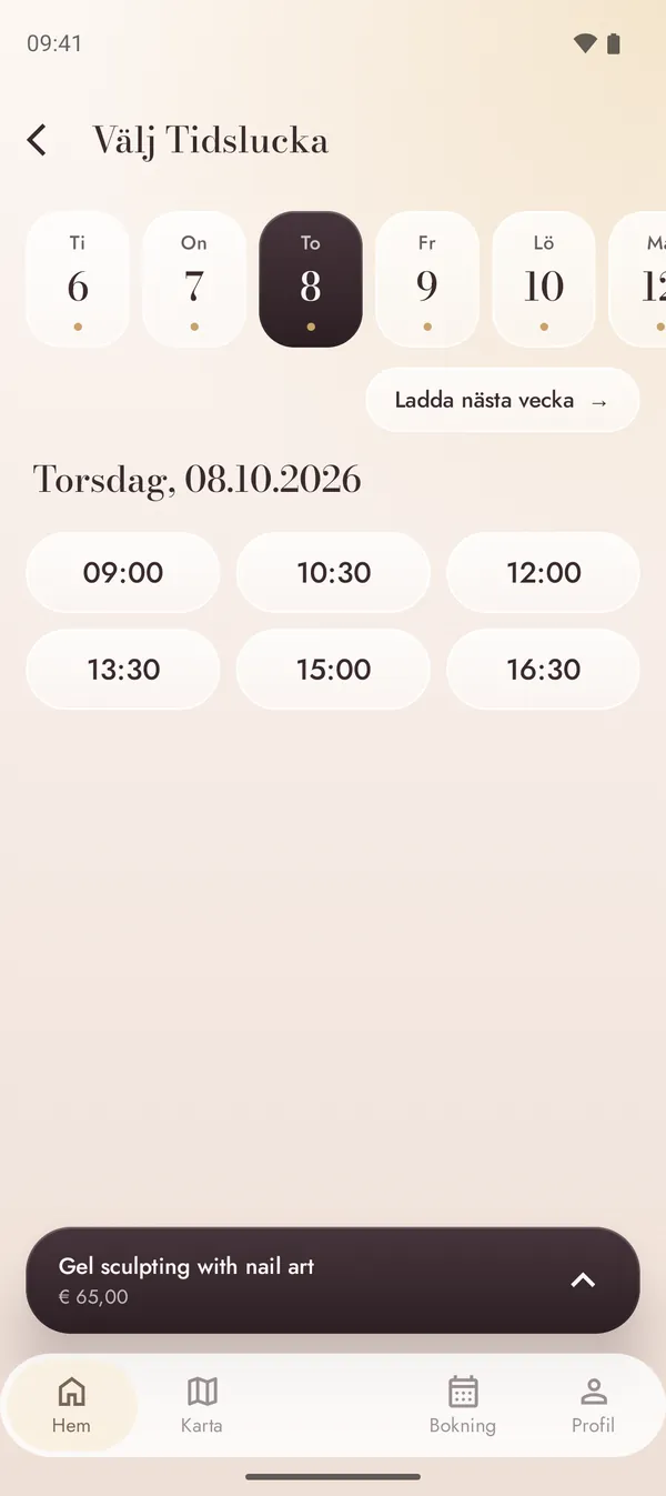 Val av ledig tid